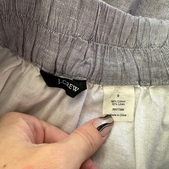 J. Crew Women's A-Line Striped Mini Skirt Blue Size 0 Casual XS - Picture 3 of 3